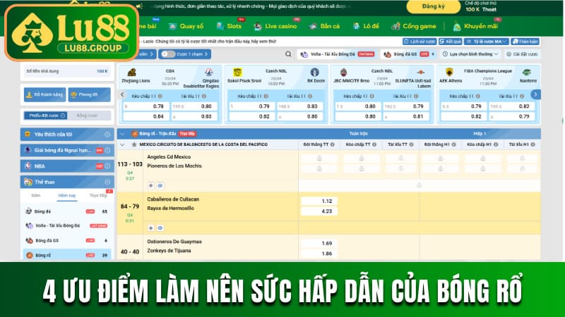 4 ưu điểm làm nên sức hấp dẫn của chuyên mục bóng rổ