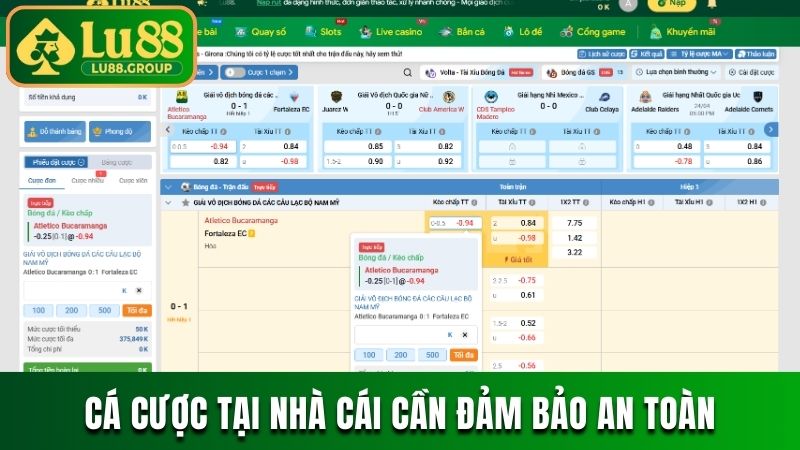 Cá cược tại nhà cái cần đảm bảo an toàn