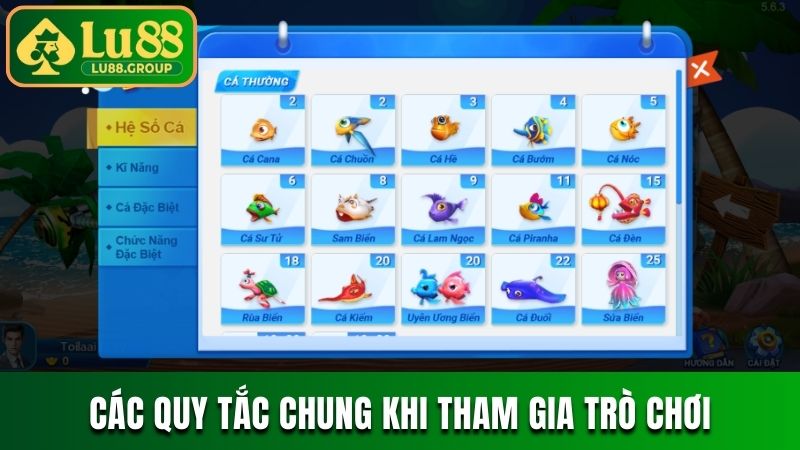 Các quy tắc chung cần biết khi tham gia trò chơi