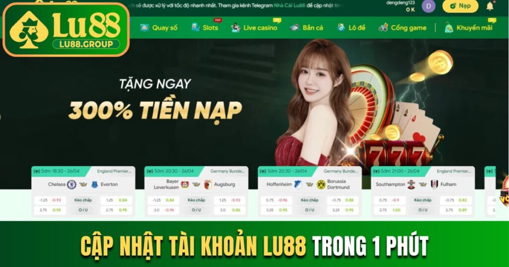 Cập nhật tài khoản LU88