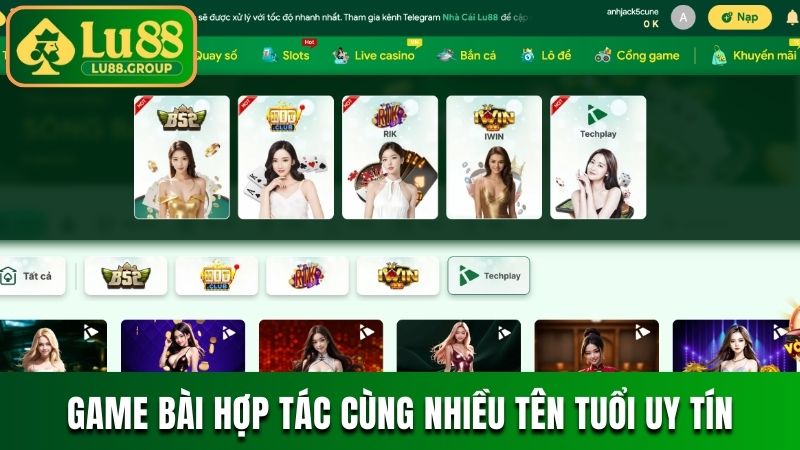 Chuyên mục game bài hợp tác cùng nhiều tên tuổi uy tín