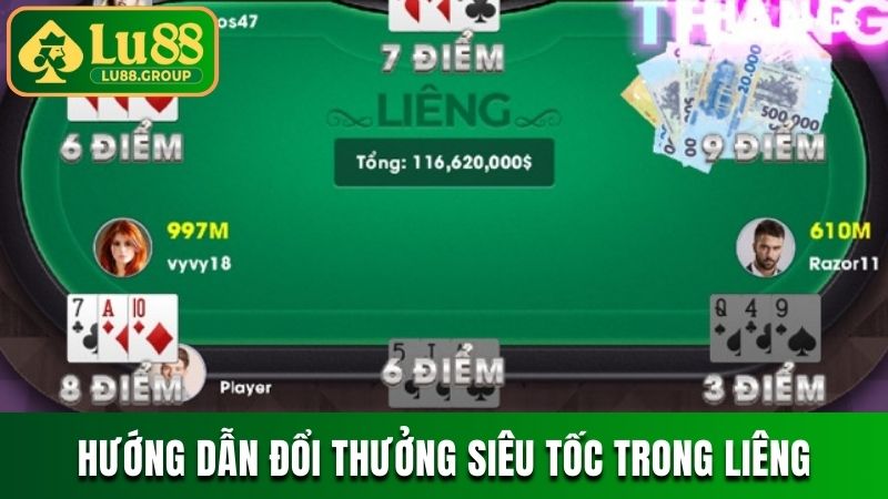 Hướng dẫn đổi thưởng siêu tốc trong Liêng