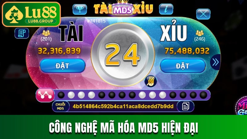 MD5 Game LU88 áp dụng công nghệ mã hóa hiện đại