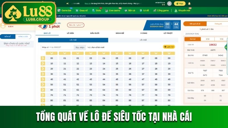 Tổng quát về lô đề siêu tốc tại nhà cái